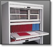 Roll out shelf to hold files