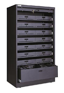 Storage cabinet for notebook computers