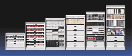 Storage area in multi media cabinet