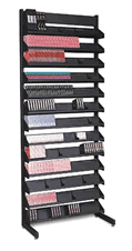 Single side multi media storage rack