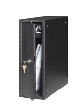 Secure locker storage area for notebooks